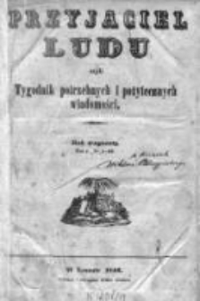 Przyjaciel Ludu czyli Tygodnik potrzebnych i pożytecznych wiadomości 1846, R.13, Nr 1
