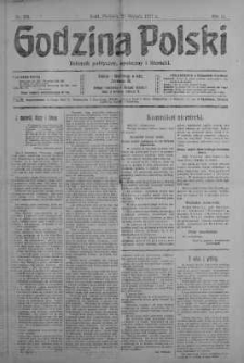 Godzina Polski : dziennik polityczny, społeczny i literacki 26 sierpień 1917 nr 233