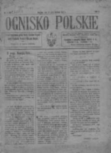 Ognisko Polskie, Rok II, 1917, Nr 1