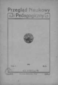 Przegląd Naukowy i Pedagogiczny 1916, T. I, Nr 5