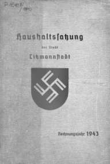 Haushaltssatzung der Stadt Litzmannstadt fur das Rechnungsjahr 1943