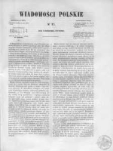 Wiadomości Polskie 1858, Nr 17