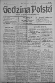 Godzina Polski : dziennik polityczny, społeczny i literacki 16 wrzesień 1917 nr 254