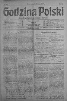 Godzina Polski : dziennik polityczny, społeczny i literacki 19 wrzesień 1917 nr 257