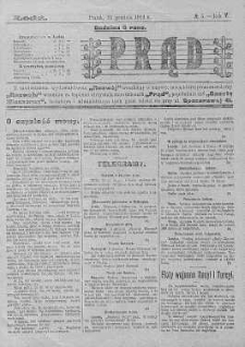 Prąd : dziennik polityczny, społeczny, ekonomiczny i literacki 11 grudzień R. 5. 1914 nr 5