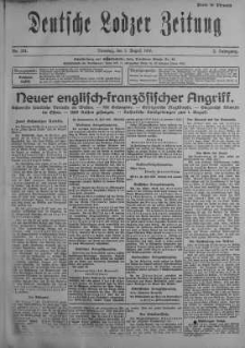Deutsche Lodzer Zeitung 1sierpień 1916 nr 211
