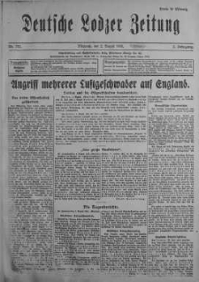 Deutsche Lodzer Zeitung 2 sierpień 1916 nr 212