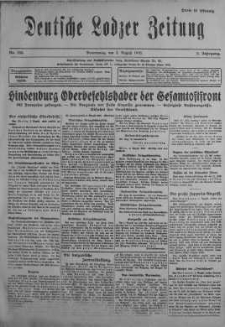 Deutsche Lodzer Zeitung 3 sierpień 1916 nr 213