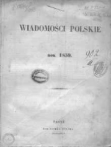 Wiadomości Polskie 1859, Nr 1