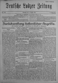 Deutsche Lodzer Zeitung 8 sierpień 1916 nr 218