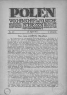 Polen. Wochenschrift für polnische Interessen. 1917, Jg. 3, Bd. X, Nr 122