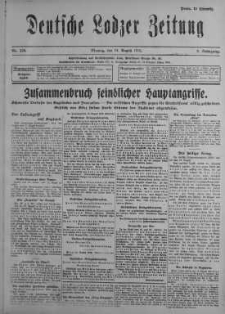 Deutsche Lodzer Zeitung 14 sierpień 1916 nr 224