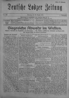 Deutsche Lodzer Zeitung 20 sierpień 1916 nr 230