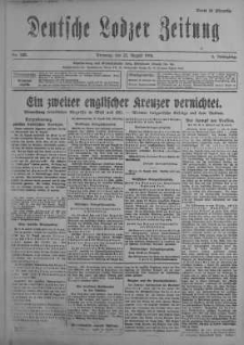 Deutsche Lodzer Zeitung 22 sierpień 1916 nr 232