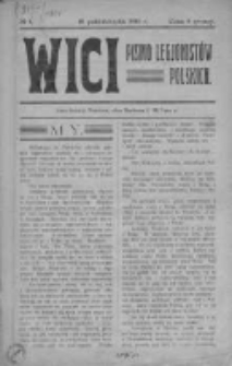Wici : Pismo legionistów polskich 1914, Nr 1