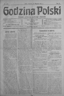 Godzina Polski : dziennik polityczny, społeczny i literacki 27 wrzesień 1917 nr 265