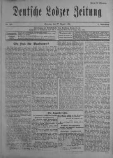 Deutsche Lodzer Zeitung 27 sierpień 1916 nr 237