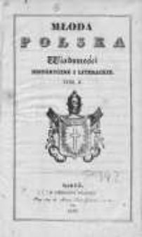 Młoda Polska. Wiadomości historyczne i literackie, Tom II, 1839, Nr 1