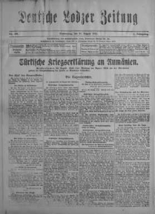 Deutsche Lodzer Zeitung 31 sierpień 1916 nr 241