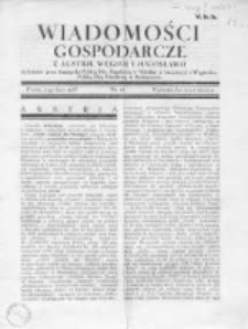 Wiadomośći Gospodarcze z Austrii, Węgier i Jugosławii 1928, R.2, Nr 19