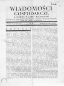 Wiadomośći Gospodarcze z Austrii, Węgier i Jugosławii 1928, R.2, Nr 20
