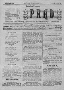 Prąd : dziennik polityczny, społeczny, ekonomiczny i literacki 28 grudzień R. 5. 1914 nr 18