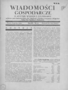 Wiadomośći Gospodarcze z Austrii, Węgier i Jugosławii 1929, R.3, Nr 12