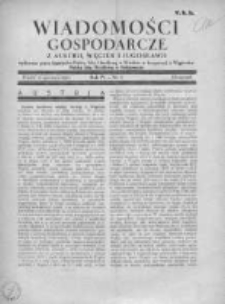 Wiadomośći Gospodarcze z Austrii, Węgier i Jugosławii 1930, R.4, Nr 5