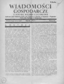 Wiadomośći Gospodarcze z Austrii, Węgier i Jugosławii 1930, R.4, Nr 6