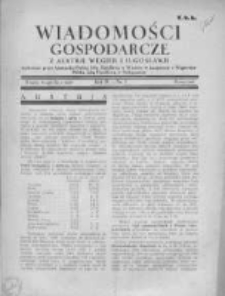 Wiadomośći Gospodarcze z Austrii, Węgier i Jugosławii 1930, R.4, Nr 7