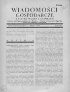 Wiadomośći Gospodarcze z Austrii, Węgier i Jugosławii 1930, R.4, Nr 8