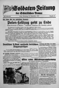 Soldaten = Zeitung der Schlesischen Armee 18 September 1939 nr 12