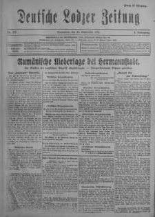 Deutsche Lodzer Zeitung 30 wrzesień 1916 nr 271