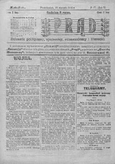 Prąd : dziennik polityczny, społeczny, ekonomiczny i literacki 18 styczeń R. 6. 1915 nr 17