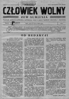 Człowiek Wolny. Zew Sumienia 21 lipiec 1936 nr 1