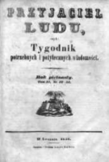 Przyjaciel Ludu czyli Tygodnik potrzebnych i pożytecznych wiadomości 1848, Nr 27