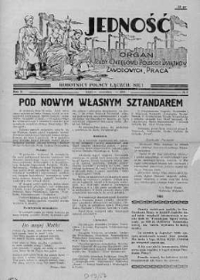 Jedność: organ Rady Okręgowej Polskich Związków Zawodowych Praca czerwiec 1938 nr 6