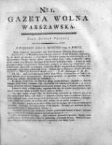 Gazeta Warszawska = (Gazeta Wolna Warszawska) 1794, Nr 1