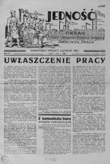 Jedność: organ Rady Okręgowej Polskich Związków Zawodowych Praca luty 1939 nr 2