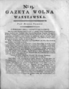Gazeta Warszawska = (Gazeta Wolna Warszawska) 1794, Nr13