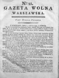 Gazeta Warszawska = (Gazeta Wolna Warszawska) 1794, Nr21