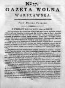 Gazeta Warszawska = (Gazeta Wolna Warszawska) 1794, Nr27
