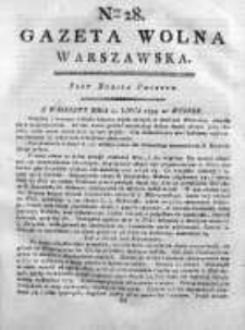 Gazeta Warszawska = (Gazeta Wolna Warszawska) 1794, Nr28