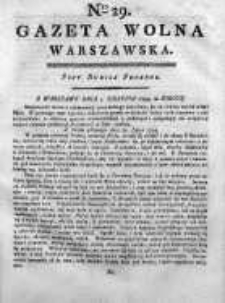 Gazeta Warszawska = (Gazeta Wolna Warszawska) 1794, Nr29