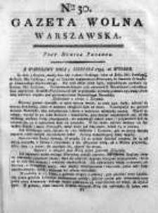 Gazeta Warszawska = (Gazeta Wolna Warszawska) 1794, Nr30