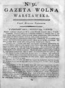 Gazeta Warszawska = (Gazeta Wolna Warszawska) 1794, Nr31