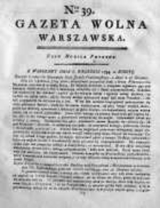 Gazeta Warszawska = (Gazeta Wolna Warszawska) 1794, Nr39