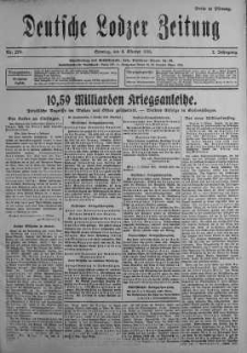 Deutsche Lodzer Zeitung 8 październik 1916 nr 279