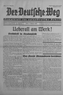 Der Deutsche Weg 2 luty 1936 nr 4