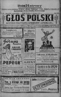 Głos Polski : dziennik polityczny, społeczny i literacki 6 styczeń 1929 nr 6